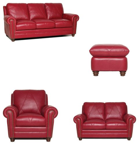 4 Piece Leather Living Room Set | Baci Living Room within Caring for Your Ian Saddle Brown Leather Living Room Set A Comprehensive Guide