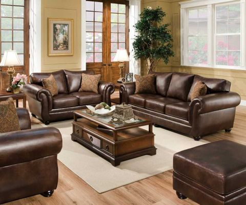40+ Breathtaking Collections Of Leather Living Room Furniture Sets ... within Ian Saddle Brown Leather 4 Piece Living Room Set