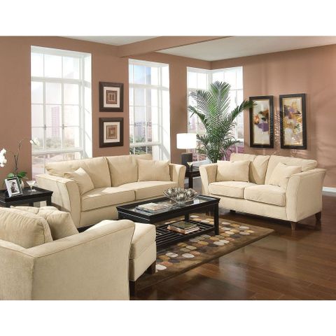 7 Piece Living Room Set For 398 | Raise Design with regard to Reid Grey Fabric 3 Piece Living Room Set