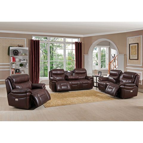 Amax Sanford 3 Piece Leather Power Reclining Living Room Set With Usb ... with Beyond the Basics Understanding the Features of a Charter Leather 3 Piece Set