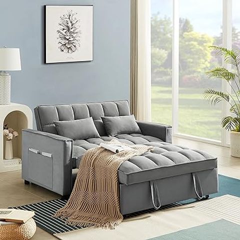 Amazon.com: Klmm Modern Convertible Sofa Bed With Adjustable Backrest ... regarding Caring for Your Monterey Beach Beige Fabric Furniture A Comprehensive Guide