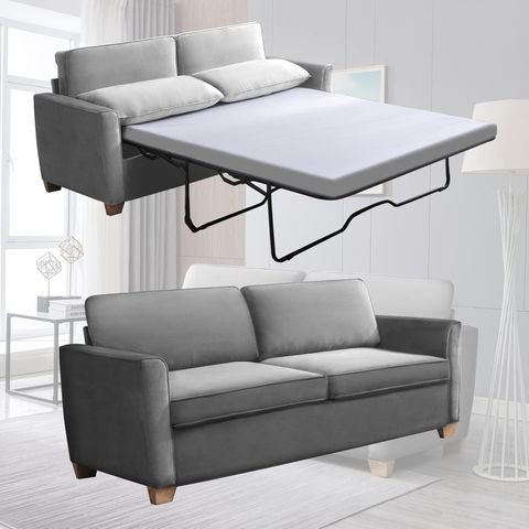 Amazon.com: Mjkone 2-In-1 Pull Out Sofa Bed, Queen Size Velvet Sleeper ... pertaining to Creating a Cozy Living Space The Role of the Oversized Arm Chair and Ottoman