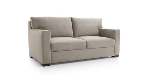 Axis Ii Queen Ultra Memory Foam Sleeper Sofa | Crate And Barrel with regard to Monterey Beach Beige Fabric 3 Piece 86" Queen Memory Foam Sleeper Sofa Bed Oversized Arm Chair & Ottoman Set