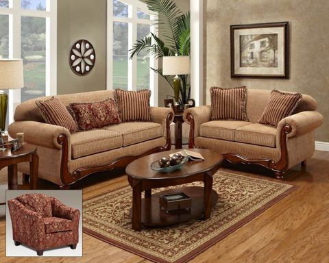 Beige Fabric Traditional Loveseat & Sofa Set W/Options with regard to Monterey Beach Beige Fabric 95" 3 Piece Sofa Loveseat & Oversized Arm Chair Set