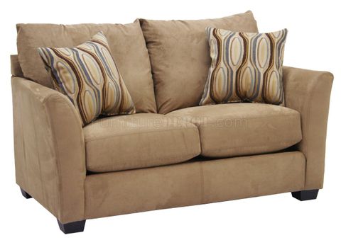 Beige Suede Fabric Modern Sofa & Loveseat Set W/Options inside Santo Foam Beige Performance Fabric Microfiber 102" Fabric Queen Sleeper/Loveseat/ Oversized Chair/Ottoman Set