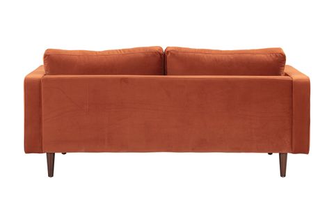 Cave Burnt Sienna Velvet Living Room Set At Futonland with Santana Burnt Sienna Velvet Fabric 3 Piece 78" Sofa Chair & Ottoman Set