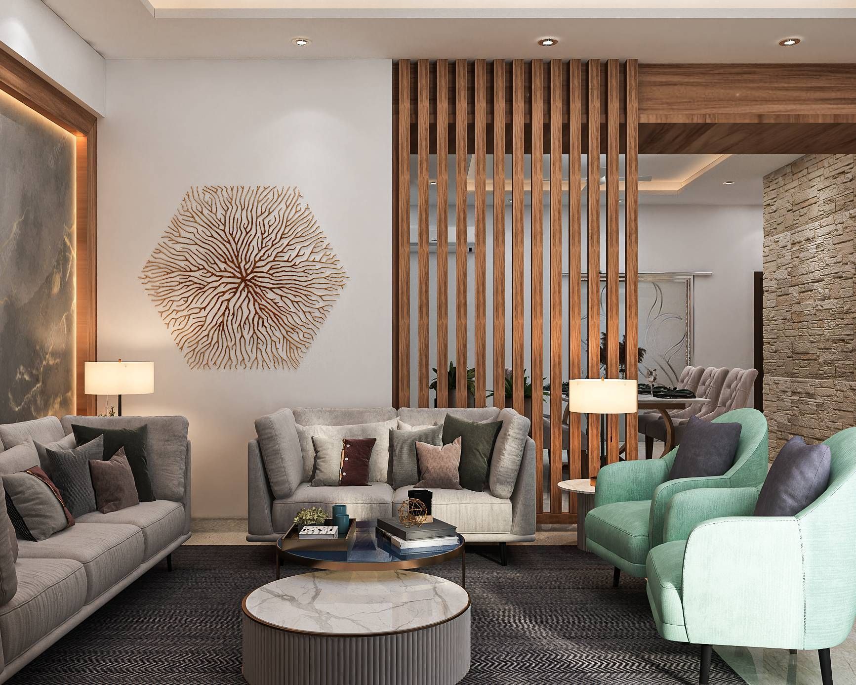 Modern Style Living Room Design With Subtle Colour Scheme | Livspace regarding Living Room Lighting 101 Illuminating Your Space with Style and Function