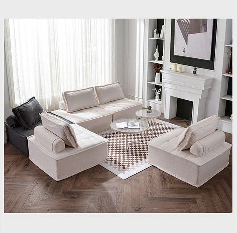 Nordic Japandi Japanese Living Room Sofa Combination Tatami Minimalist ... intended for Japandi 93" Fabric Sofa/Loveseat Set