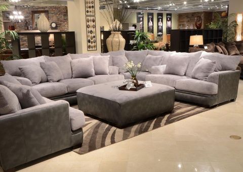 Oversized Sofa And Loveseat Sets regarding Monterey Beach Beige Fabric 95" 4 Piece Sofa Loveseat Oversized Arm Chair & Ottoman Set