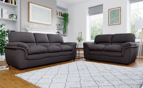 Rochester Charcoal Grey Fabric 3+2 Seater Sofa Set | Furniture Choice pertaining to Choosing the Right Modern Sofa Set for Your Living Space
