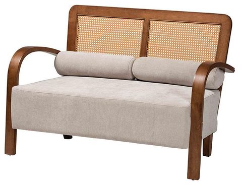 Sage Modern Japandi Light Grey Fabric And Walnut Brown Finished Wood ... for Finding the Perfect Japandi 93" Sofa for Your Lifestyle A Practical Guide