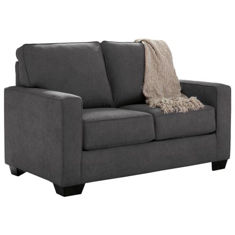 Signature Design By Ashley Zeb 3590137 Twin Sofa Sleeper With Memory ... inside Athos Vintage Grey Fabric Sofa/Loveseat/Twin Memory Foam Arm Chair Sleeper Set