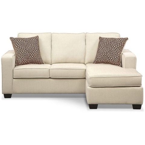 Sterling Beige Queen Memory Foam Sleeper Sofa W/ Chaise | Foam Sofa Bed ... inside Monterey Beach Beige Fabric 4 Piece 86" Queen Memory Foam Sleeper Sofa Bed Loveseat Oversized Arm Chair & Ottoman Set