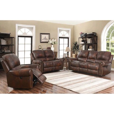 Westmont 3-Piece Top Grain Leather Power-Reclining Living Room Set ... throughout Thornton Top Grain Leather 3 Piece Zero Gravity Reclining Living Room Set