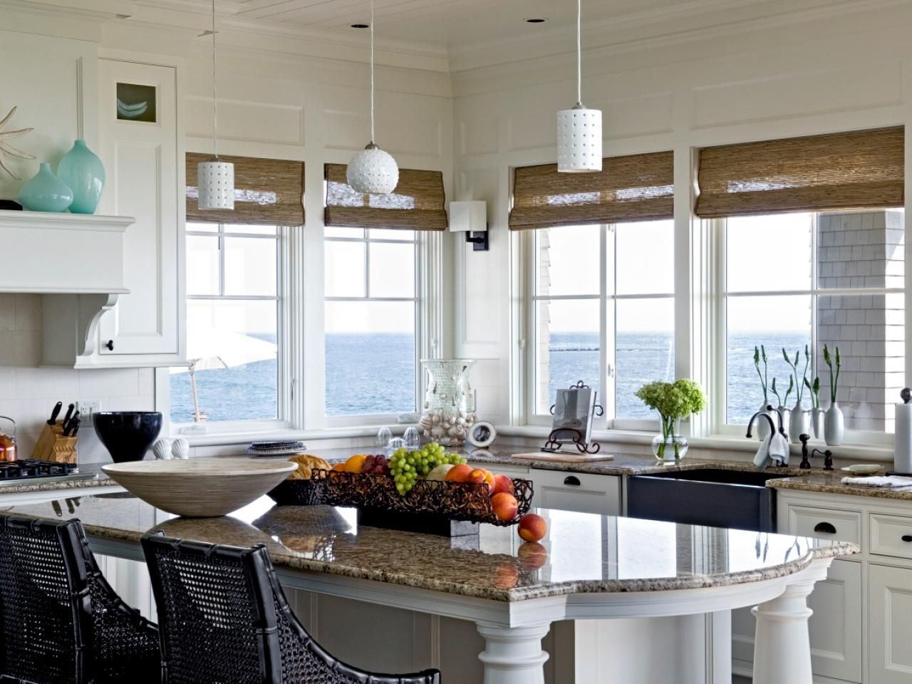 13 Ideas To Help Your Coastal Kitchen Dreams Set Sail | Sand Between My ... within White and Dark Brown Kitchens: A Timeless Color Palette Explained