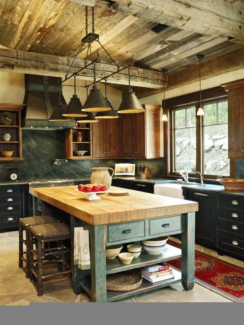 25++ Awesome Rustic Kitchen Island Ideas To Try This 2022 throughout Alameda Kitchen Island With 3 Open Shelves, White/ Pine