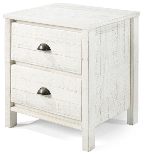 3-Piece Wood Bedroom Set With Twin Panel Bed, Nightstand And 4-Drawer ... within Ranier Full 3 Piece Wood Bedroom Set With Chest & Nightstand