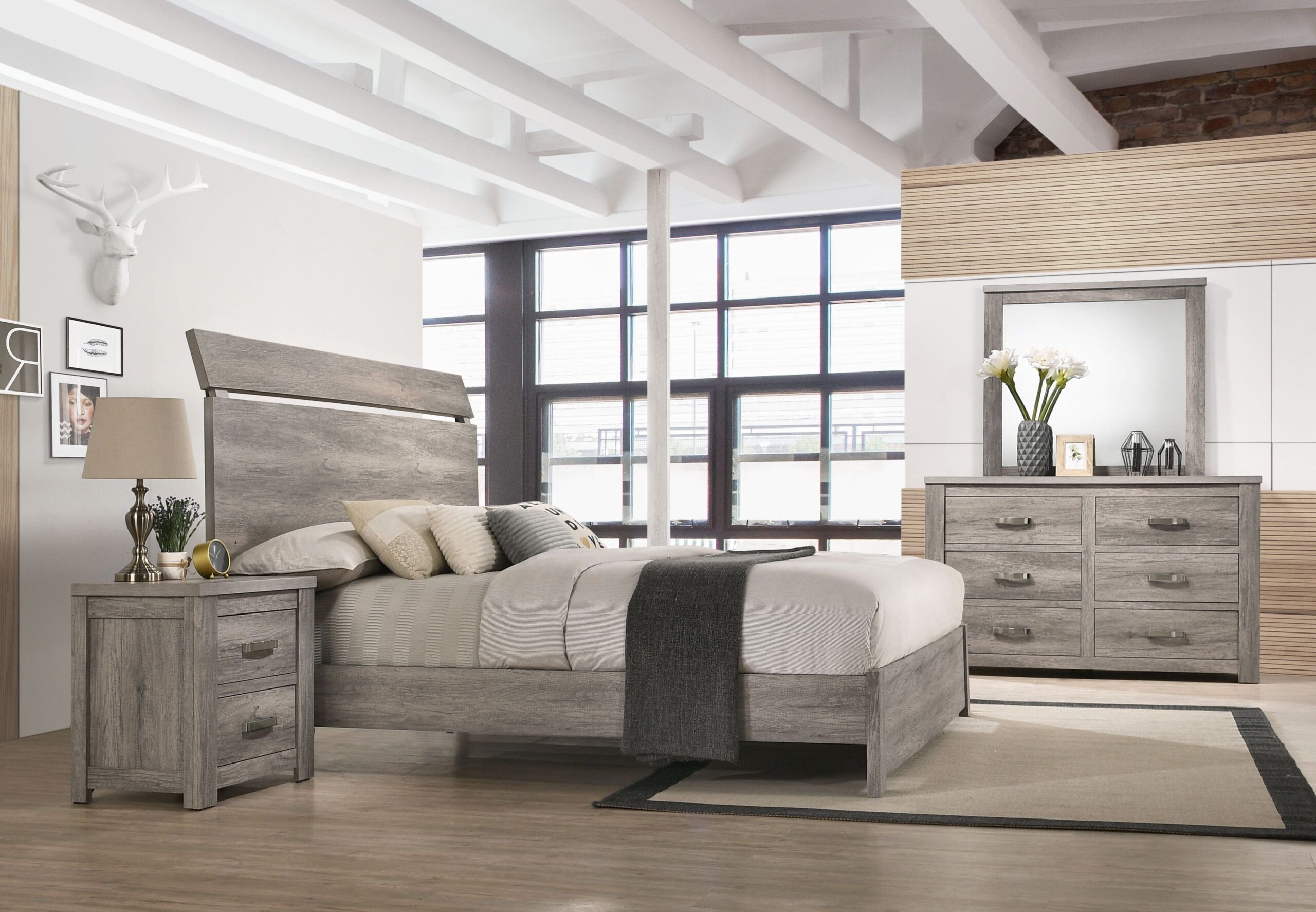 70 Beautiful Gray Bedroom Ideas Trend Of The Year throughout Harland King Wood &amp; Upholstered Panel 3 Piece Bedroom Set With 2 2-Drawer Nightstands