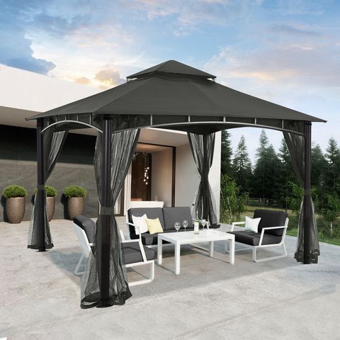 Abccanopy The Soft Roof Gazebos 10 Ft. W X 10 Ft. D Steel Patio Gazebo ... intended for Soft Roof Gazebos vs Hardtop Which Option Best Suits Your Needs and Style