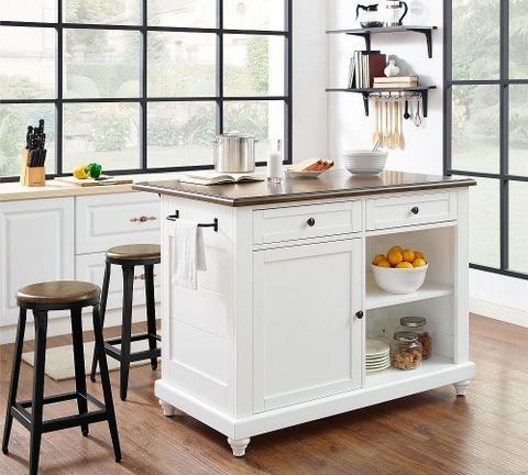 Acme Kitchen Island With Stools | Pottery Barn intended for Unveiling the ACME Jakob Kitchen Island Design The Ultimate Guide