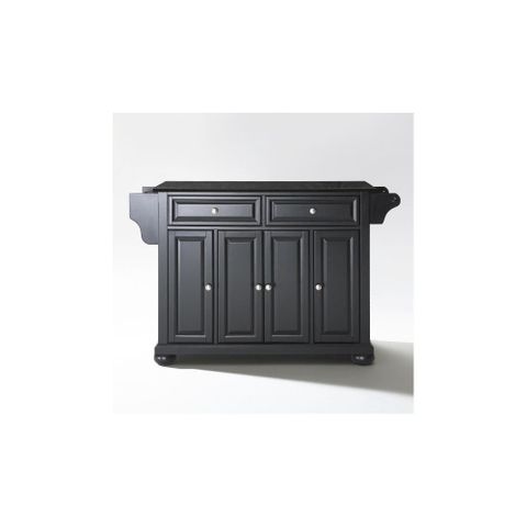 Alexandria Granite Top Full Size Kitchen Island/Cart Black/Black for Beyond the Countertop Exploring the Functionality of the Alexandria Cart