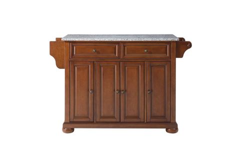 Alexandria Solid Granite Top Kitchen Island In Classic Cherry regarding Alexandria Solid Granite Top Kitchen Island, Classic Cherry Finish