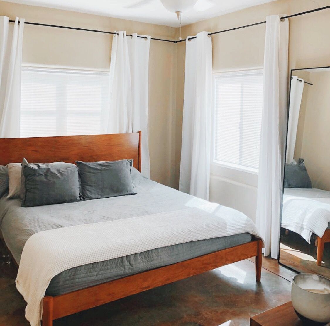 Alton Cherry California King Platform Bed | King Platform Bed ... regarding Alton Cherry Ii King Wood Platform Bed &amp; Headboard 3 Piece Bedroom Set With 2 Nightstands