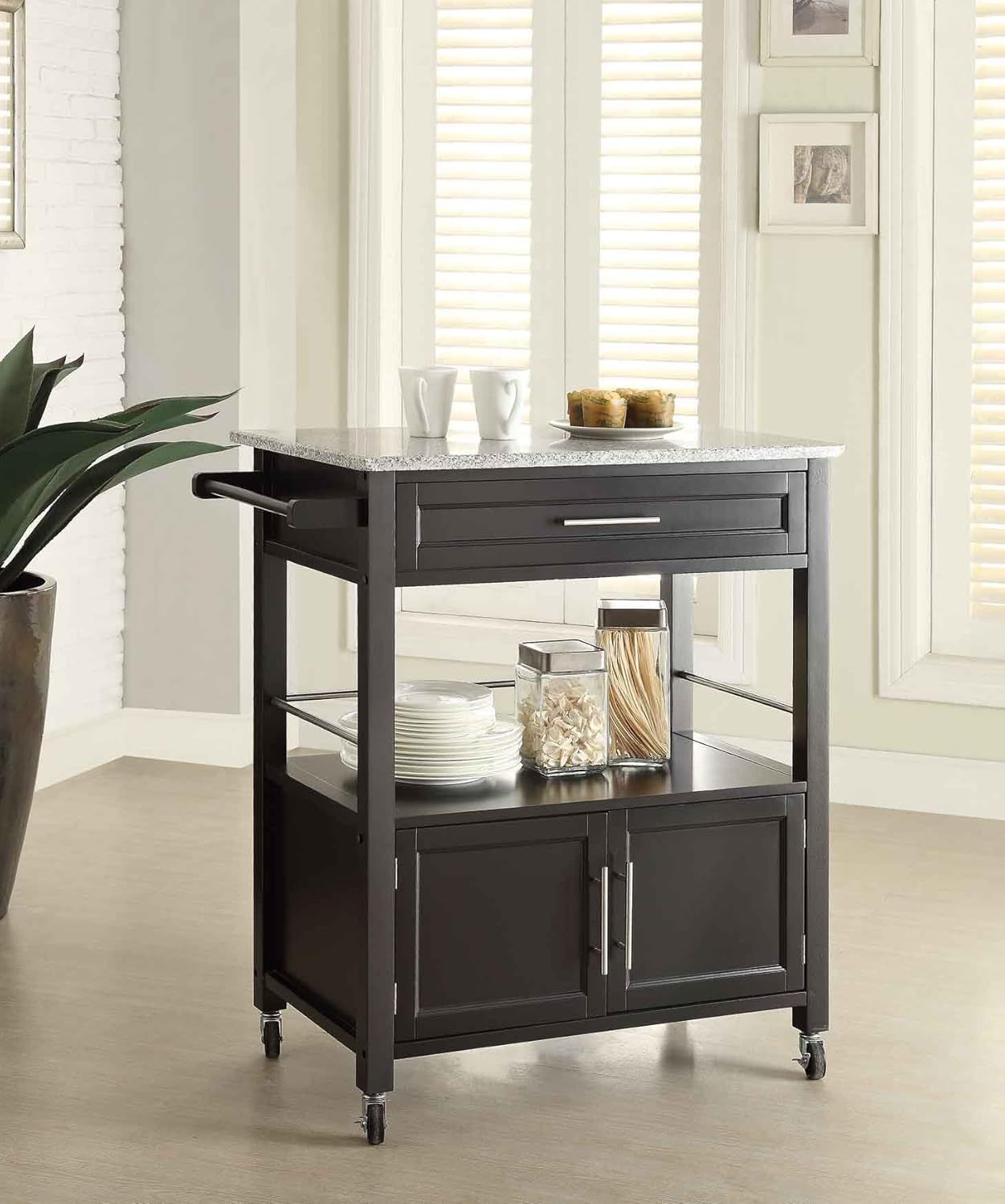 Granite Countertops on Wheels Exploring the Cameron Kitchen Cart