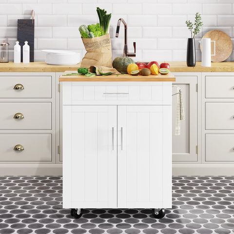 Amazon.com: Shintenchi Kitchen Island Cart With Storage,Rolling Side ... inside Designing with a White Frame Kitchen Island Cart Understanding the Essentials