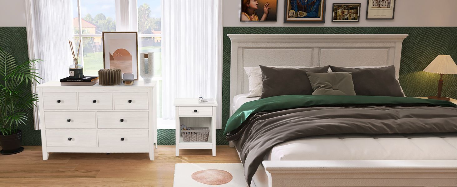 Amazon.com: Vikiullf Dresser And Nightstand Set - 3 Pieces Bedroom Set ... for Designing Serenity A Guide to Styling Your Bedroom with Nate Berkus and Jeremiah Brent