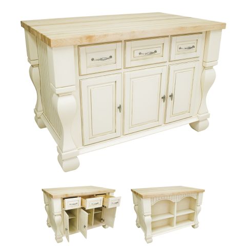 Antique White Kitchen Island-Isl01-Awh with regard to Bridgeford Kitchen Island, Antique White