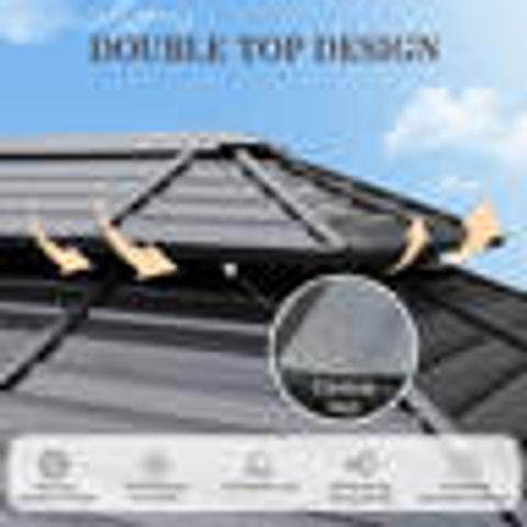 Arlmont & Co. Himari 12 Ft. W X 10 Ft. D Metal Patio Gazebo & Reviews ... regarding Weathering the Storm with Your Himari Gazebo Durability Insights