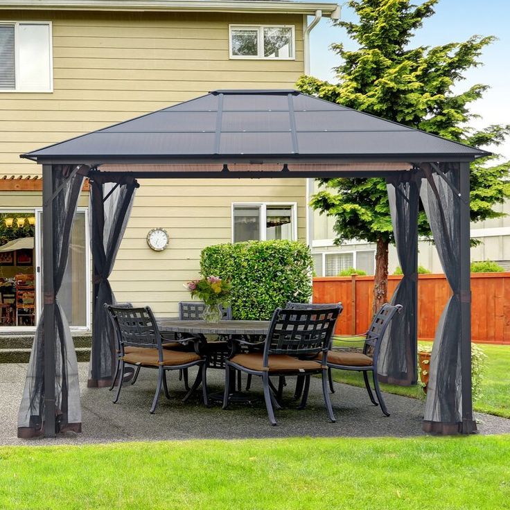 Arlmont &amp; Co. Oneisha 12 Ft. W X 10 Ft. D Aluminum Patio Gazebo ... throughout Transform Your Backyard with a 12x10 Aluminum Gazebo A Comprehensive Guide