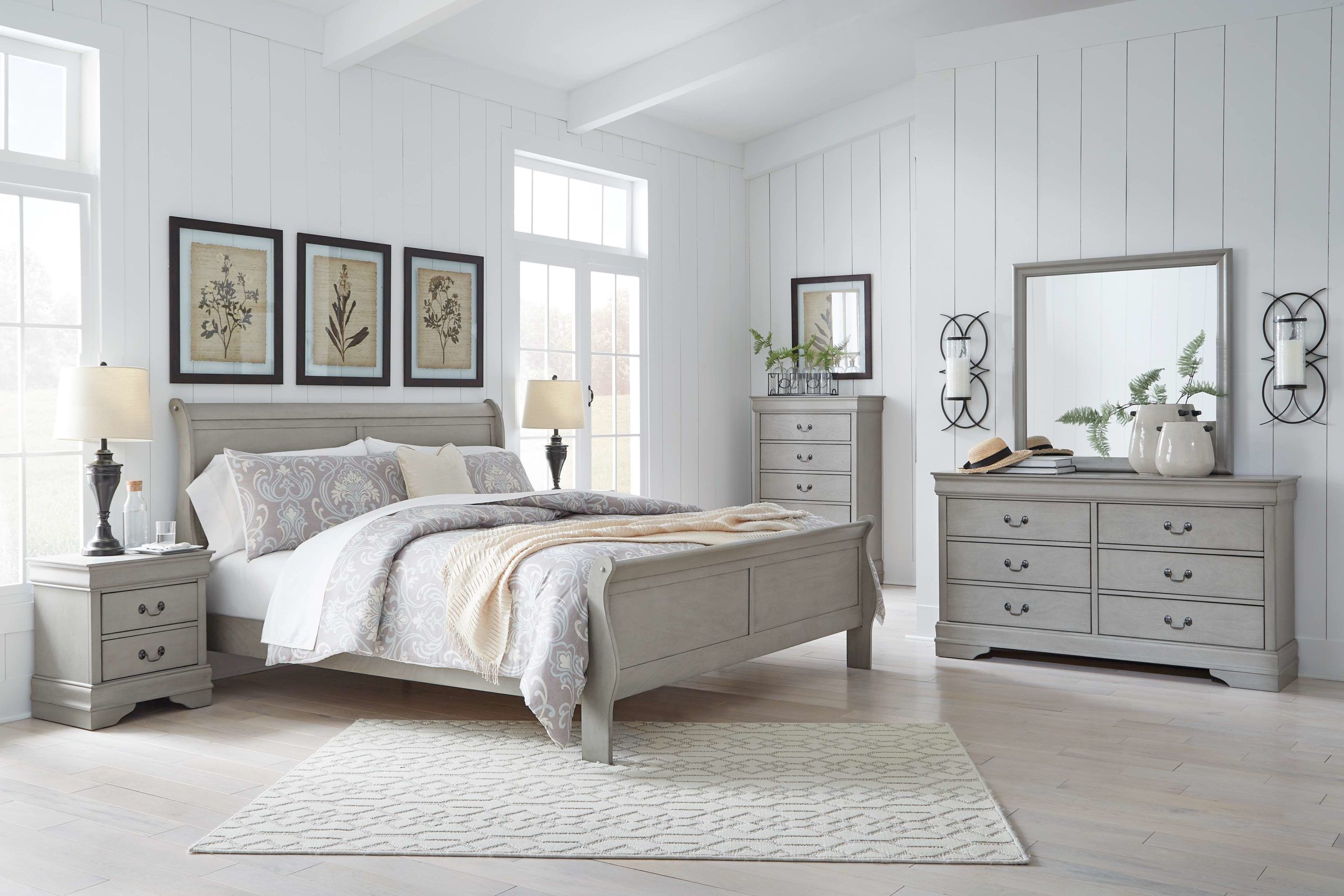 Ashley Furniture - Kordasky - Dark Gray - 6 Pc. - Dresser, Mirror ... within Unveiling the Craftsmanship Malloy Grey King Wood Bedroom Sets