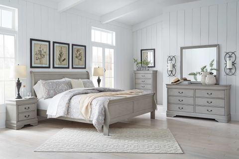 Ashley Furniture - Kordasky - Dark Gray - 6 Pc. - Dresser, Mirror ... within Unveiling the Craftsmanship Malloy Grey King Wood Bedroom Sets
