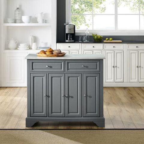Avery Kitchen Island - N/A - Overstock - 27193008 | Rolling Kitchen ... with regard to Avery Kitchen Island