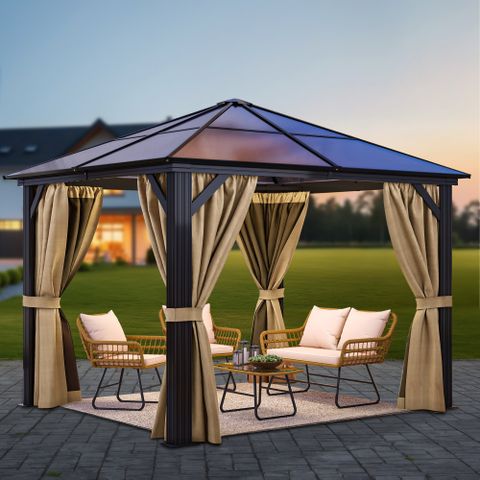 Balconera 10 Ft. W X 10 Ft. D Aluminum Patio Gazebo | Wayfair with regard to Creating Your Outdoor Oasis A Guide to 10x10 Aluminum Gazebo Placement