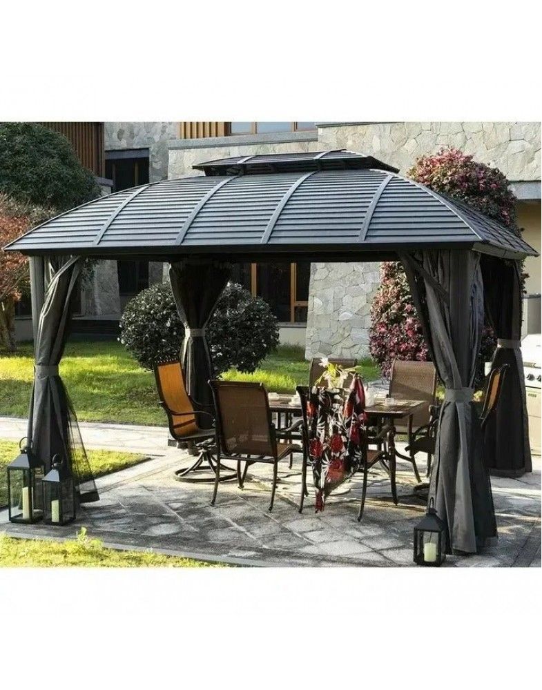 Barreras 12 Ft. W X 10 Ft. D Aluminum Patio Gazebo inside Transform Your Backyard with a 12x10 Aluminum Gazebo A Comprehensive Guide