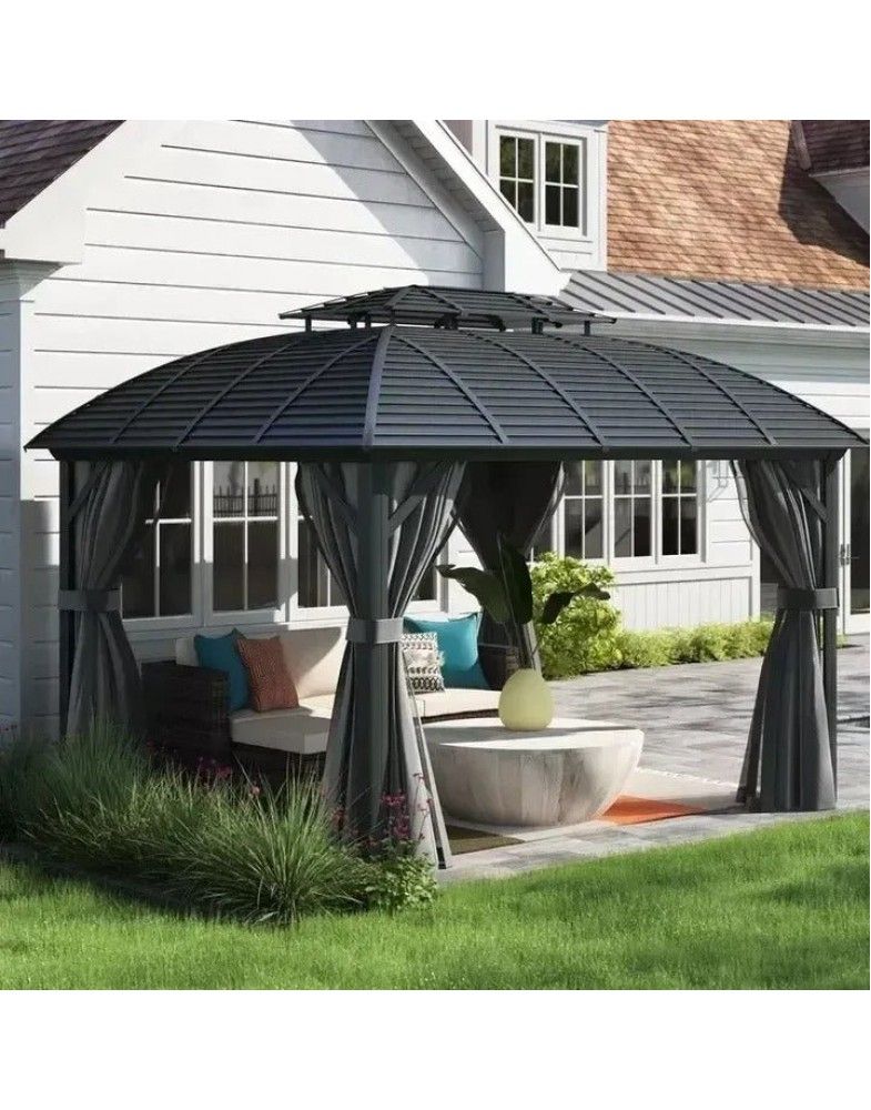 Barreras 12 Ft. W X 10 Ft. D Aluminum Patio Gazebo pertaining to Transform Your Backyard with a 12x10 Aluminum Gazebo A Comprehensive Guide