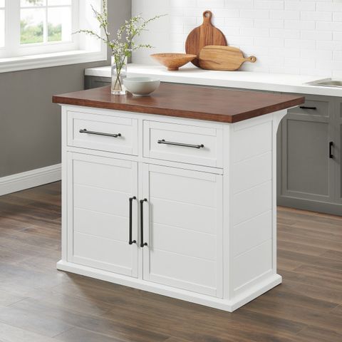 Bartlett Wood Top Kitchen Island - Transitional - Kitchen Islands And ... for Elevating Kitchen Aesthetics — Exploring the Versatility of Square Stools