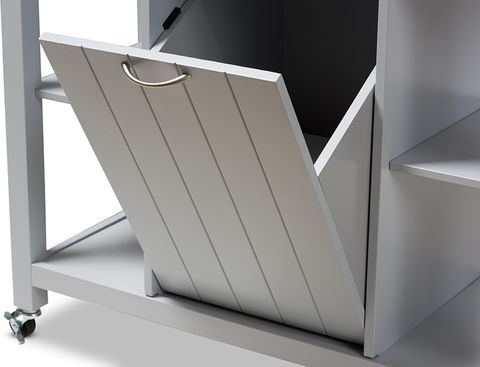 Baxton Studio Hayward Coastal And Farmhouse Light Grey Wood Kitchen ... for Baxton Studio Hayward Kitchen Cart In Light Gray