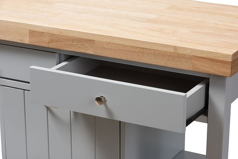 Baxton Studio Hayward Coastal And Farmhouse Light Grey Wood Kitchen ... throughout Baxton Studio Hayward Kitchen Cart In Light Gray