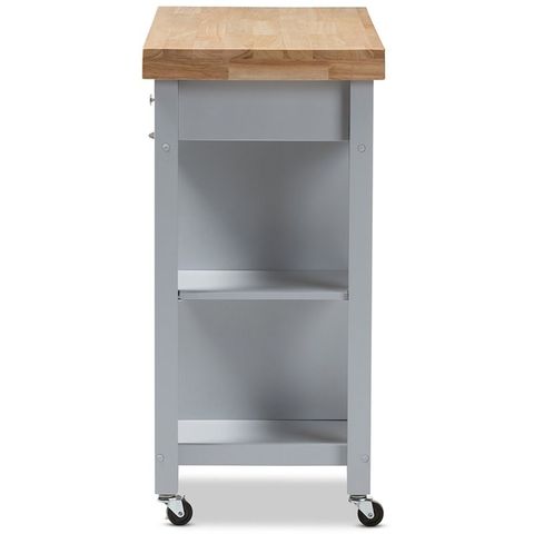 Baxton Studio Hayward Kitchen Cart In Light Gray | Homesquare pertaining to Transforming Small Kitchens The Impact of a Well Designed Cart