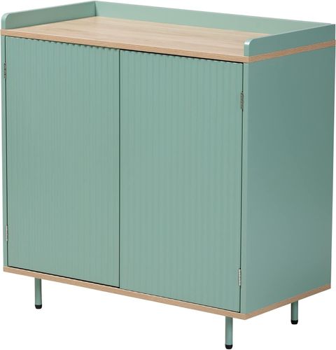 Baxton Studio Tavita Mid-Century Modern Two-Tone Mint Green And Oak ... inside From Concept to Cozy The Art of Styling with Baxton Studio's Dorthy Pieces