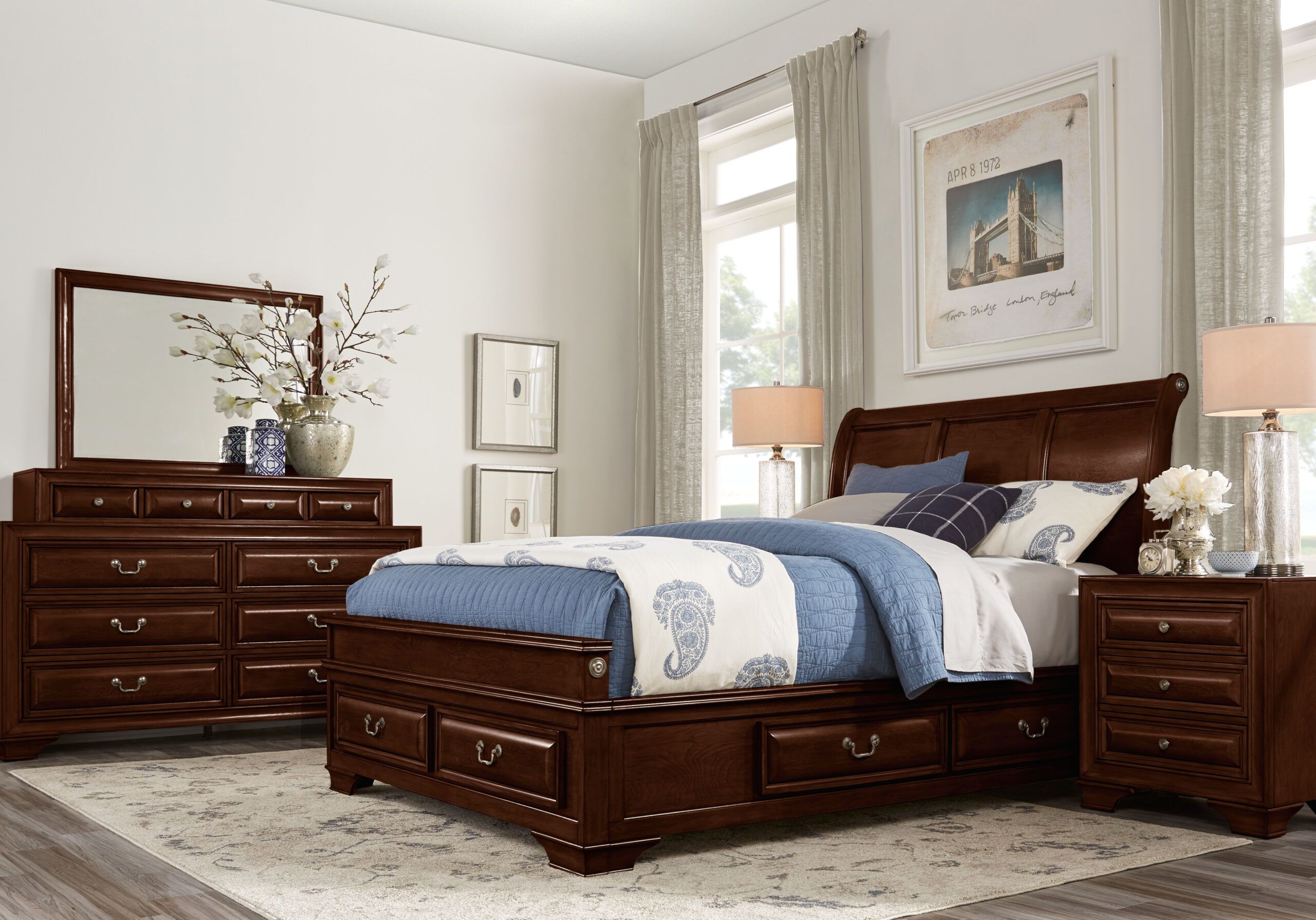 Bedroom Set King With Storage At Earl Correa Blog for Sustainable Style: Examining the Materials and Craftsmanship of the Alton Cherry II Set