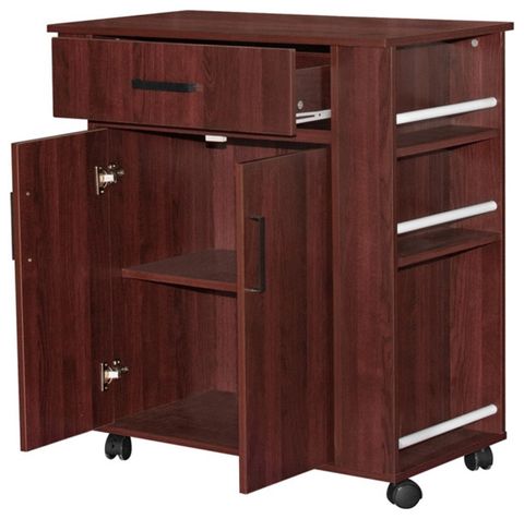 Better Home Products Shelby Rolling Kitchen Cart With Storage Cabinet ... regarding Is the Shelby Rolling Kitchen Cart Right for You? A Comprehensive Review