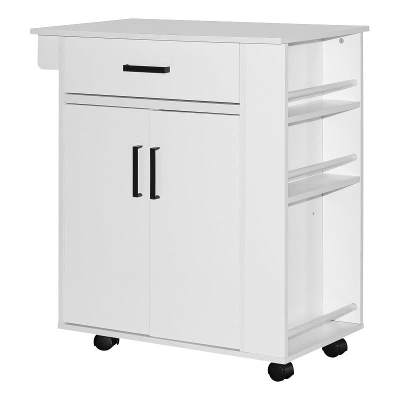 Better Home Products Shelby Rolling Kitchen Cart With Storage Cabinet ... with Better Home Products Shelby Rolling Kitchen Cart With Storage Cabinet -...