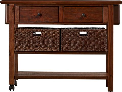 Betty Caldwell Kitchen Cart, Antique Cappuccino | Kitchen Cart, Kitchen ... in Alpine Furniture Caldwell Wood Kitchen Cart In Antique Cappuccino Brown