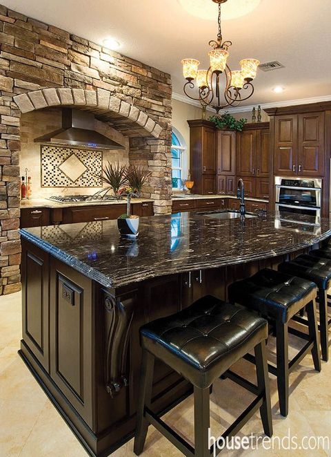 Black Titanium Granite Kitchen Island Makeover pertaining to Classic Kitchen Island, Black Granite Top & Large Cabinet With Adjustable Shelf