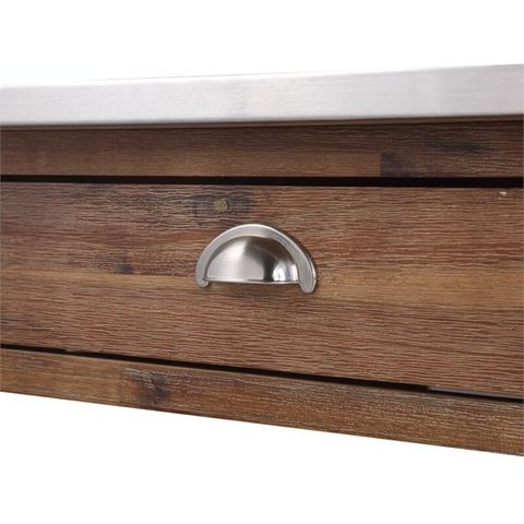 Bowery Hill 2-Drawer Farmhouse Wood Kitchen Cart With Casters In ... in Beyond the Basics Essential Features to Consider When Choosing a Kitchen Cart